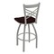 Holland Bar Stool Co 30" Swivel Bar Stool, Nickel Finish, Dark Cherry Oak Seat 82030ANDCOak - alternate 3